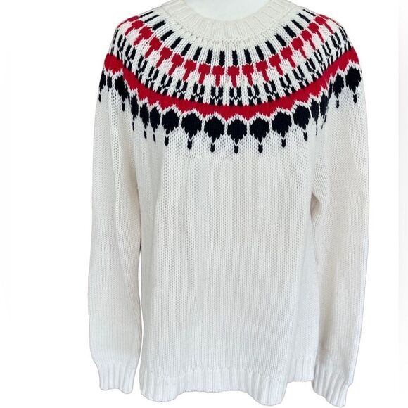 J Crew Mercantile Faire Isle Crewneck sweater size M - Picture 4 of 9